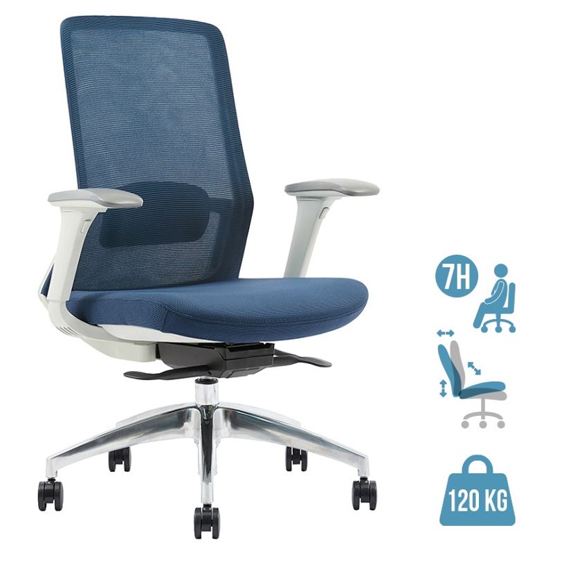 3701338802461-Fauteuil de bureau POLAR - accoudoirs réglables - appuie-tête en option - bleu-P_405113812_1-0