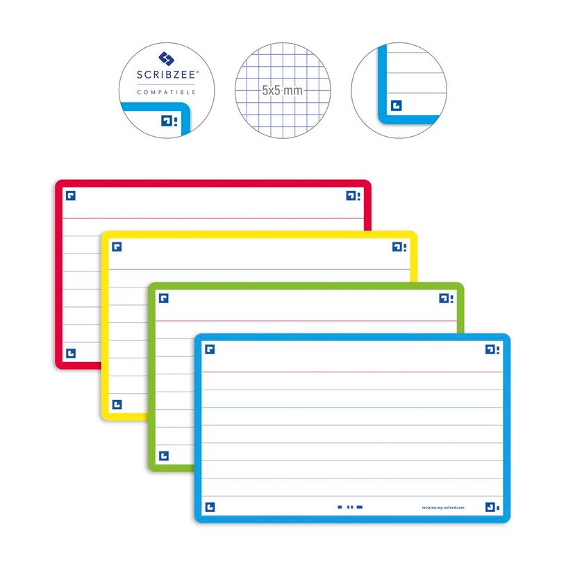 3020120170152-Oxford FLASH 2.0 Starter Pack - Pack de 32 cartes - A7 - ligné - couleurs assorties-P_405113942_4-2