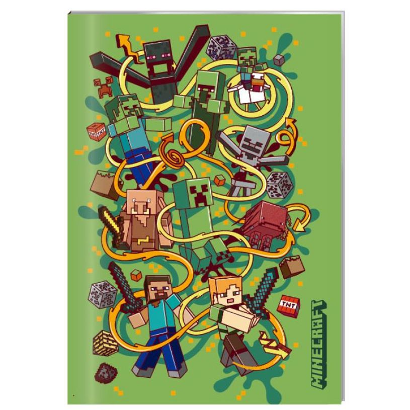 3666311007465-Agenda Minecraft - 1 jour par page - 12 x 17 cm - vert - Bagtrotter-P_405114079_1-0