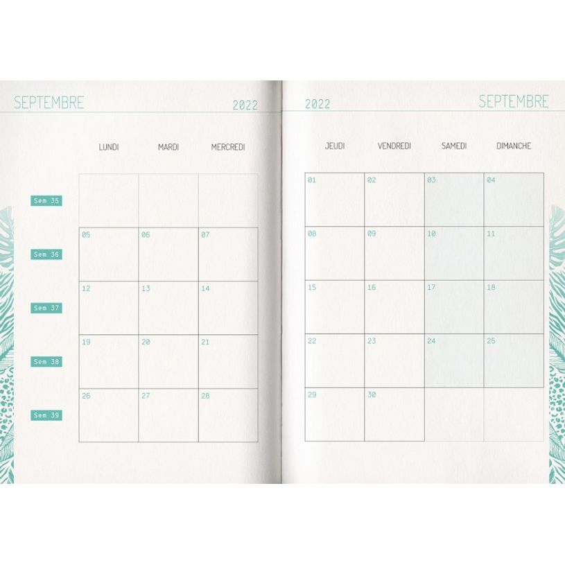 3592930019674-Agenda broché Natural Kraft corail - 1 jour par page - 12,5 x 17,5 cm - Bouchut-P_405114201_7-6