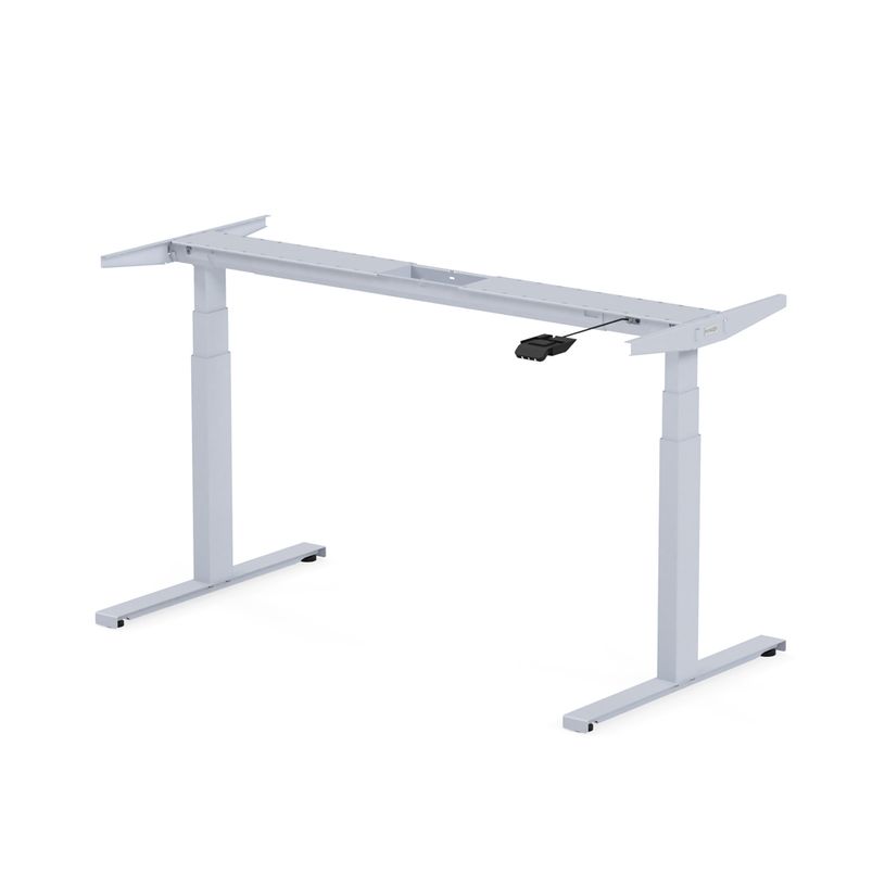3760350281357-Bureau électrique UGO - L140x80cm - pieds gris - plateau imitation chêne Stone-P_405119043_3-2