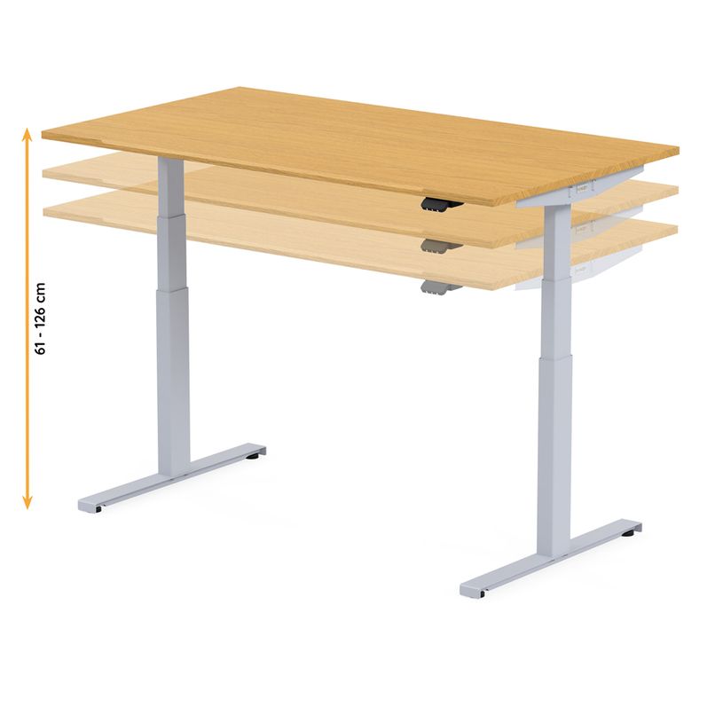 3760350281357-Bureau électrique UGO - L140x80cm - pieds gris - plateau imitation chêne Stone-P_405119043_6-5