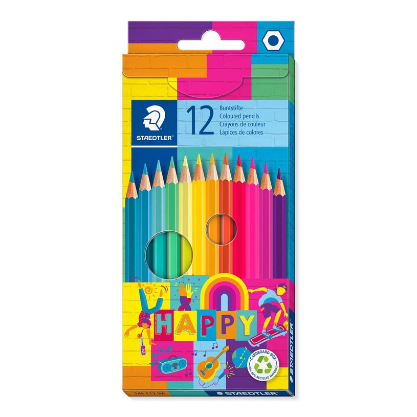 4007817088982-STAEDTLER Design Journey - 12 Crayons de couleur - couleurs assorties-P_405119498_1-0