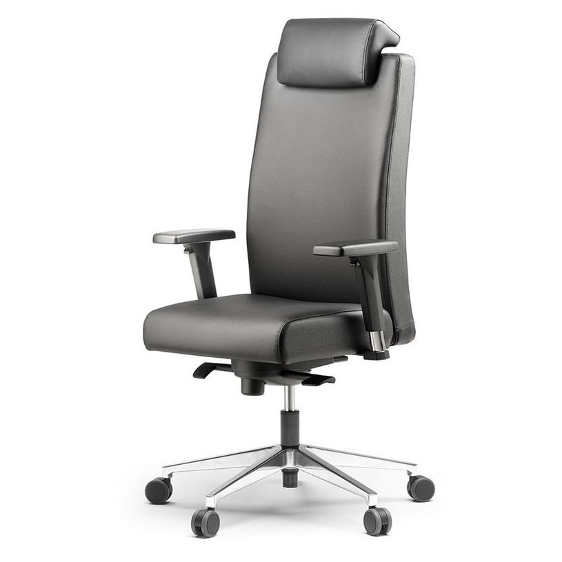 3660916038213-Fauteuil de bureau BOP - accoudoirs réglables - appui-tête - cuir noir-P_405119677_2-1