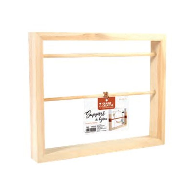 3532431002201-Graine Creative - porte-bijoux avec 2 barres en bois - 30 x 25 x 4.1 cm-P_405119696_1-0