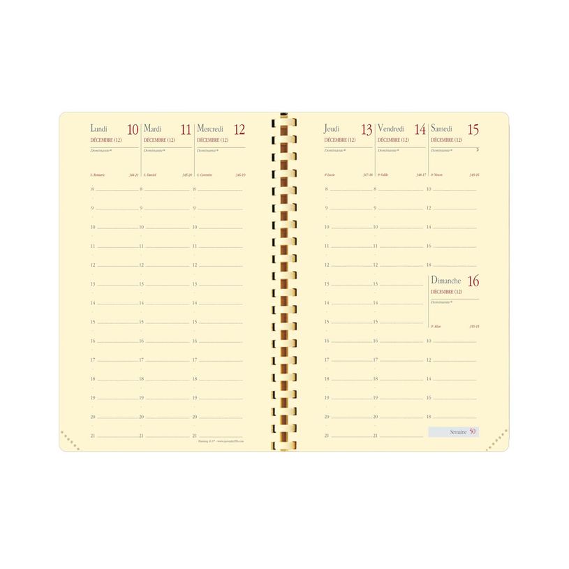 3371010445721-Agenda de poche spiralé Soho Planning avec répertoire - 1 semaine sur 2 pages - 9 x 16 cm - noir - Qu--1