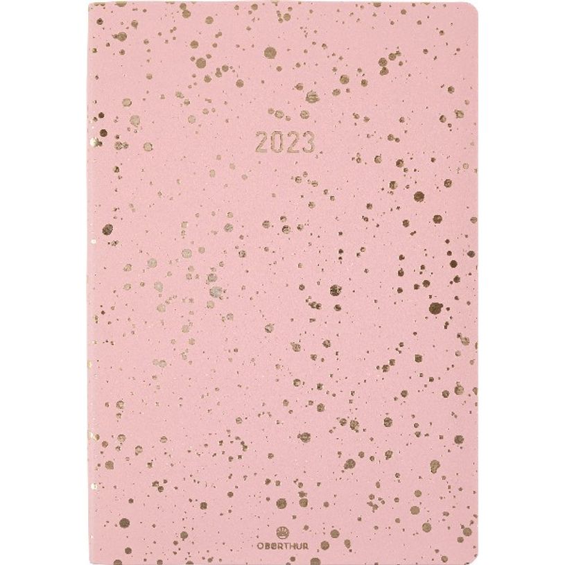 3664447126630-Agenda Céleste - 1 semaine sur 2 pages - 17 x 24,5 cm - rose - Oberthur-P_405120315_1-0