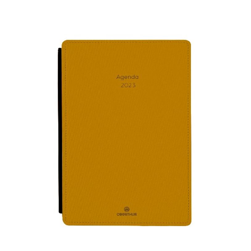 3664447134482-Agenda Stan - 1 semaine sur 2 pages - 13,4 x 21 cm - moutarde - Oberthur-P_405120332_1-0