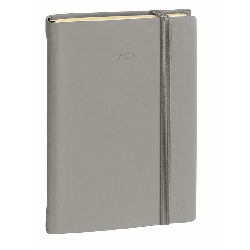 3371010487103-Agenda à élastique Silk Ministre Prestige - 1 semaine sur 2 pages - 16 x 24 cm - gris - -P_405120765_1-0
