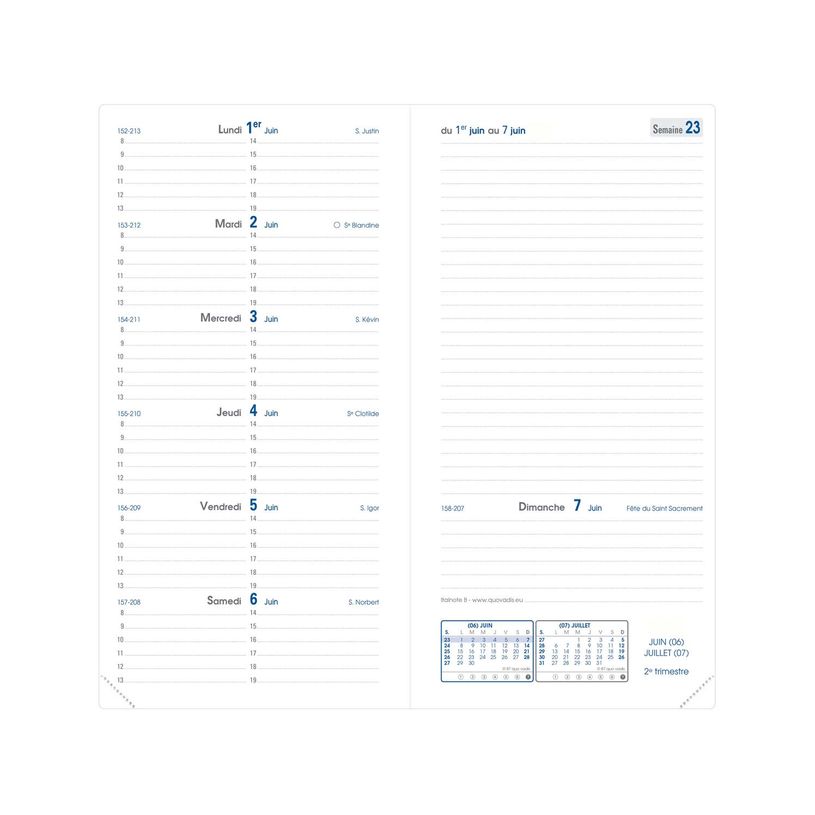 3371010480418-Agenda de poche Impala Italnote B avec répertoire - 1 semaine sur 2 pages - 8,8 x 17 cm - bleu océan --1