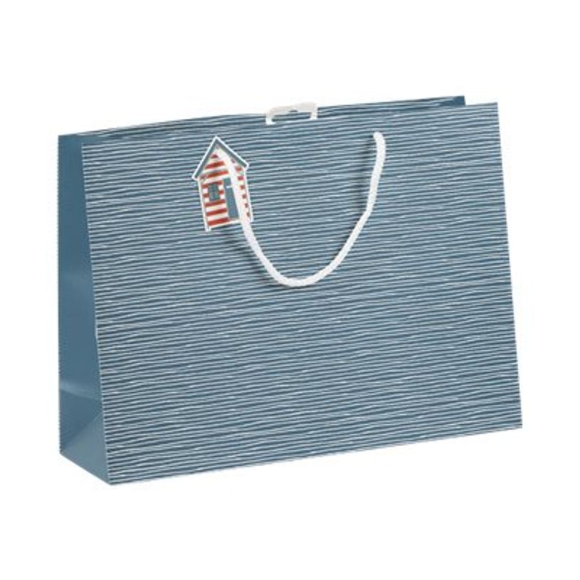 5033601002642-Clairefontaine - Sac cadeau - dieppe bleu/blanc - 37,3 cm x 11,8 cm x 27,5 cm-P_405124542_1-0