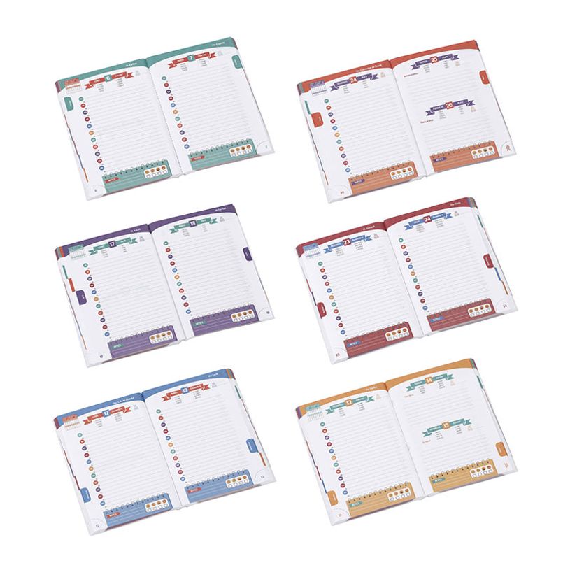 3135257453136-Agenda Bubbles - 1 jour par page - 12 x 17 cm - rose ou bleu - Viquel-P_405128686_4-3