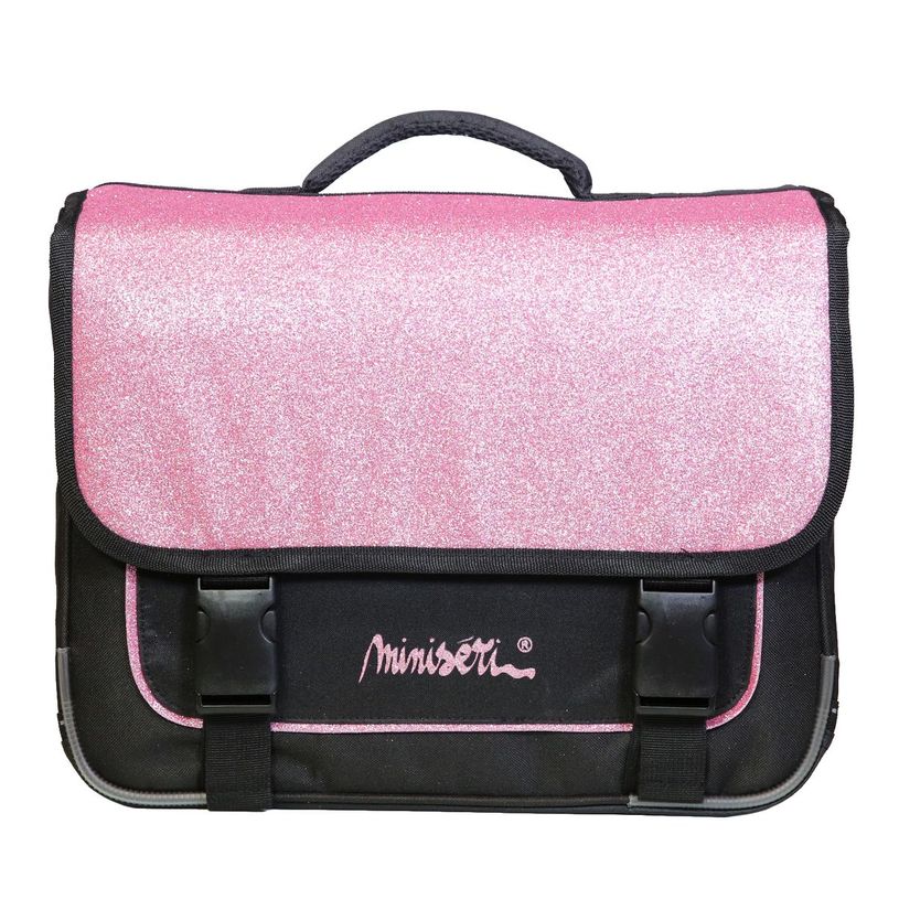 3666311002002-Cartable Miniseri 38 cm - 2 compartiments - rose - Bagtrotter-P_405128952_1-0