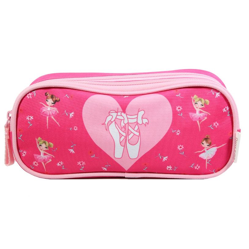 3666311010274-Trousse rectangulaire Phileas Danseuses - 2 compartiments - rose - Bagtrotter-P_405128961_1-0