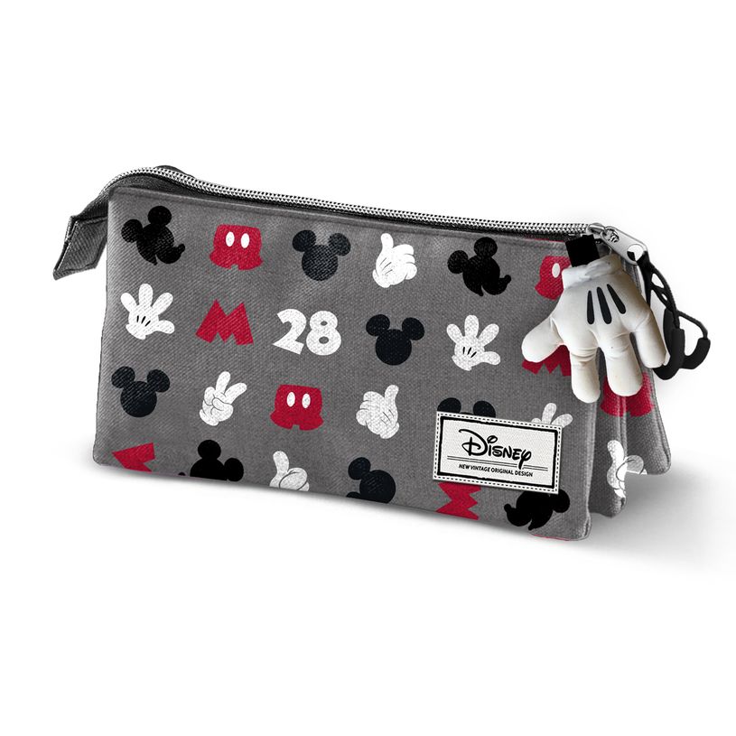 8445118043860-Mickey Mouse Grey -Trousse 3 compartiments - Karactermania-P_405130168_1-0