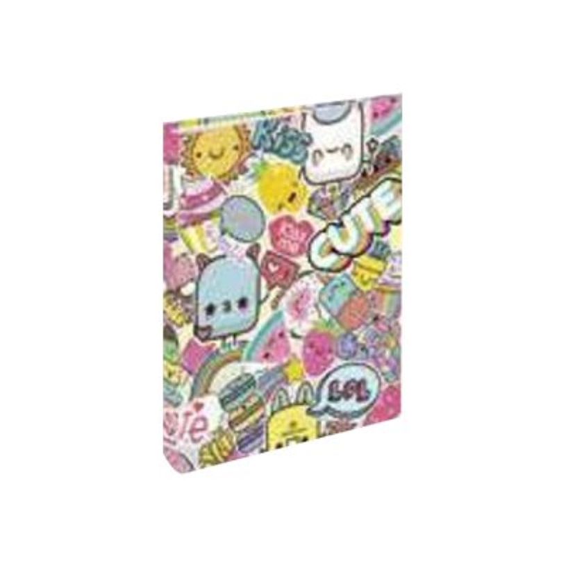 3664447144177-oberthur - classeur à anneaux - pour A4 - kawaii patches-P_405131846_1-0