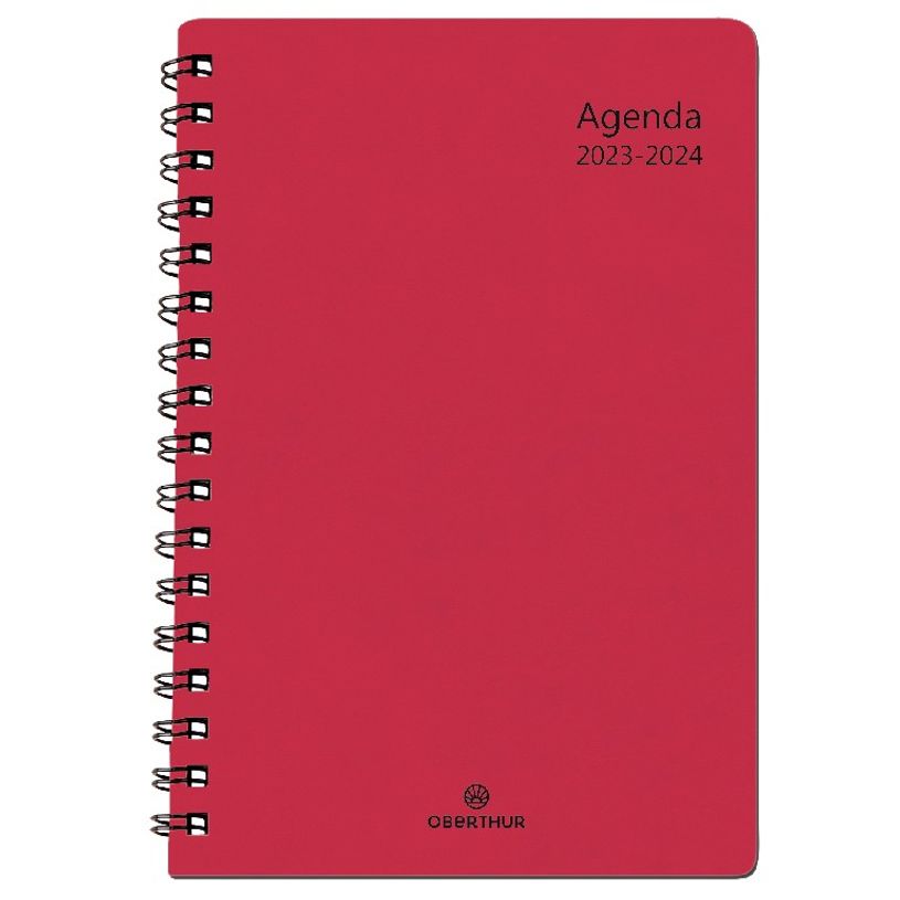 3664447145549-Agenda à spirale Grenade 15 - 1 semaine sur 2 pages - fuchsia - Oberthur-P_405132046_1-0