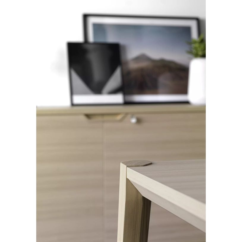 3483600852526-Bureau ABSOLU - 180x90 cm - Pieds bois - Chêne structuré-P_405137453_4-3