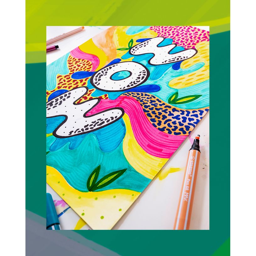 4006381590013-STABILO Pen 68 Max Arty - 12 Feutres pointe large biseautée - couleurs assorties-P_405141777_4-3