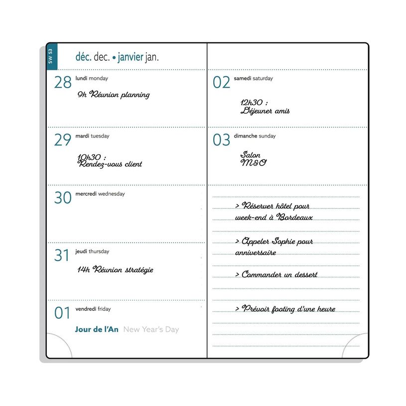 3660942080637-Agenda de poche spiralé Amélie EasyTime 17 -  1 semaine sur 2 pages - 9 x 17,5 cm - disponible dans différentes cou--5