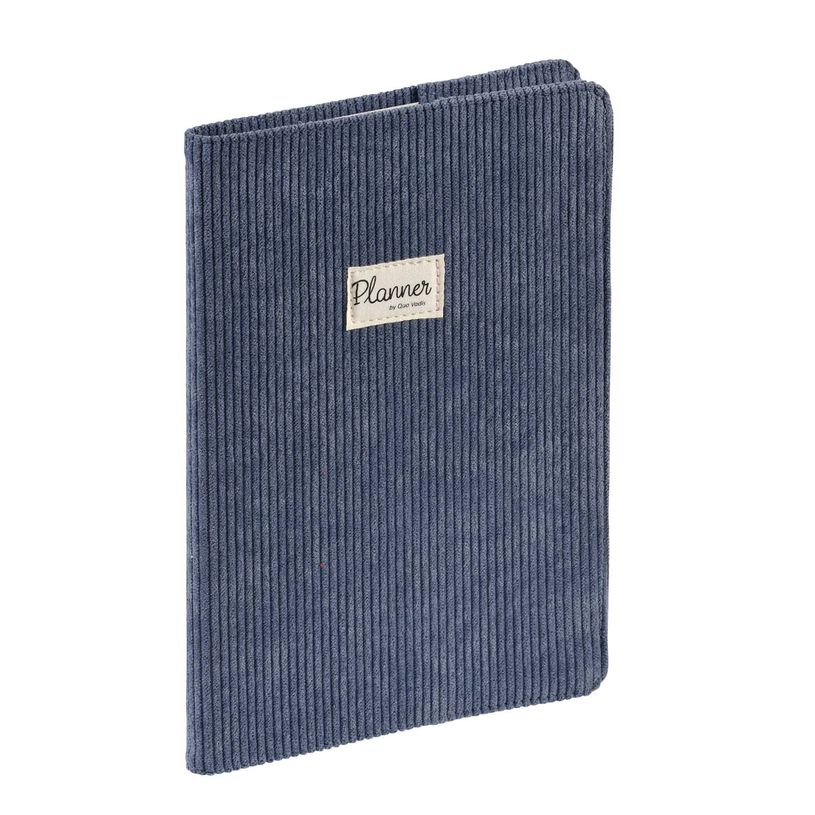 3371010500352-Agenda Colette Ministre avec répertoire - 1 semaine sur 2 pages - 16 x 24 cm - bleu lavande - Quo Vadi--0