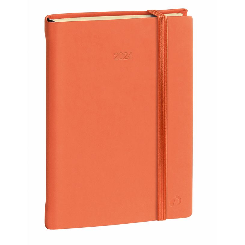 3371010500864-Agenda à élastique Silk Ministre Prestige - 1 semaine sur 2 pages - 16 x 24 cm - orange -P_405148651_1-0