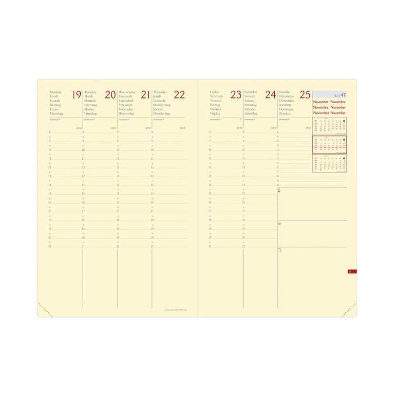 3371010500864-Agenda à élastique Silk Ministre Prestige - 1 semaine sur 2 pages - 16 x 24 cm - orange -P_405148651_2-1