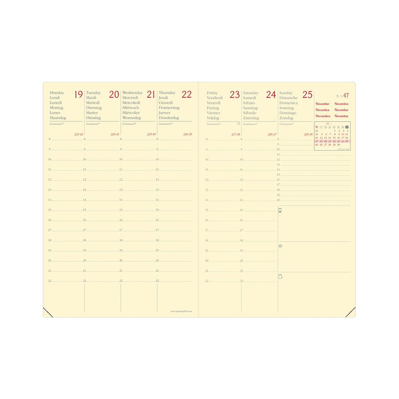 3371010500796-Agenda Affaires Prestige Silk - 1 semaine sur 2 pages - 10 x 15 cm - vert - Quo Vadis-P_405148656_2-1
