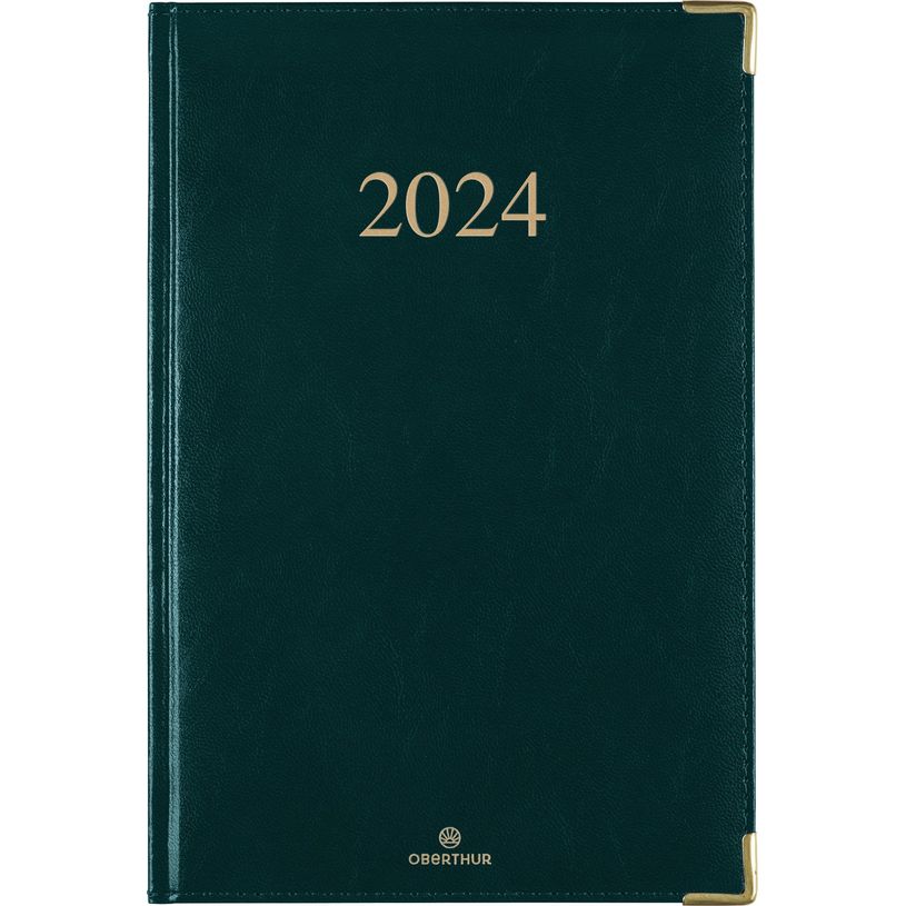 3664447158266-Agenda Kiev - 1 semaine sur 2 pages - 22 x 28 cm - vert - Oberthur-P_405148960_1-0