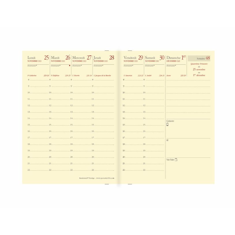 3371010480692-Agenda de poche Impala Randonnée Prestige - 1 semaine sur 2 pages - 9 x 12,5 cm - bleu prusse - Quo Va--1