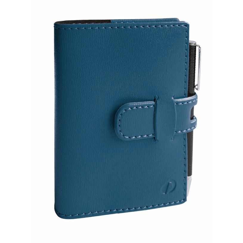 3371010489428-Agenda Miniday Soho - 1 jour par page - 7 x 10 cm - papier ivoire - bleu acier - Quo Vadis--0