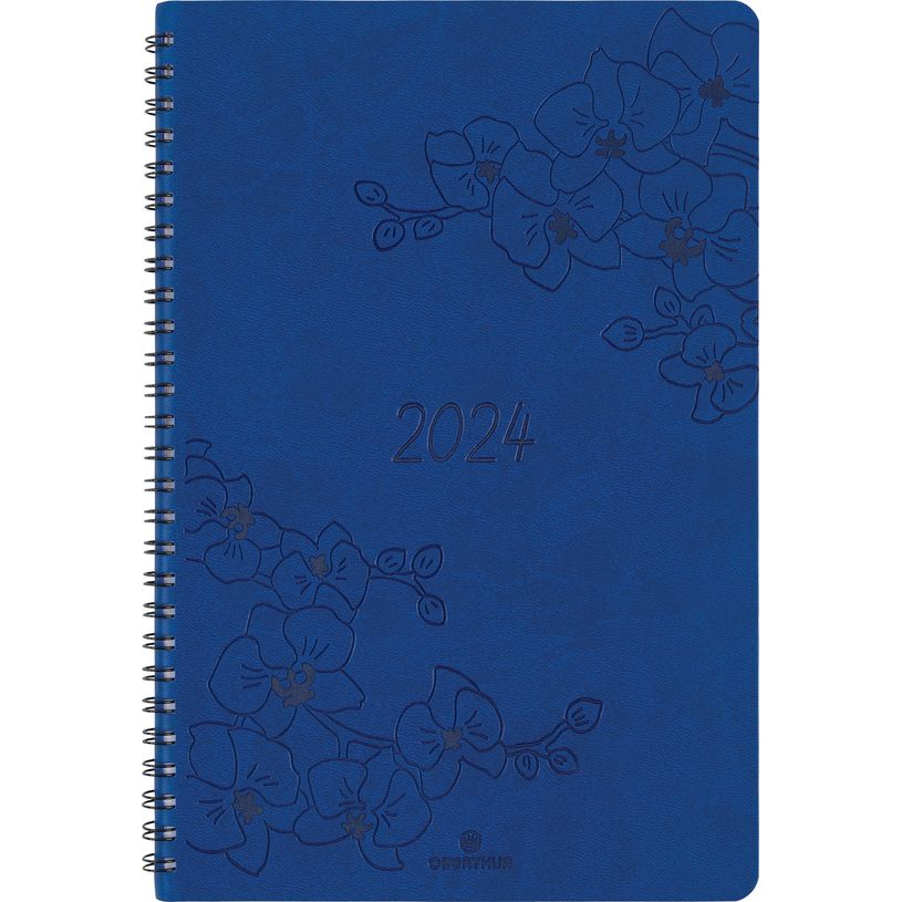 3664447157382-Agenda à spirale Primrose - 1 semaine sur 2 pages - 17 x 24,5 cm - bleu marine - Oberthur-P_405149147_1-0