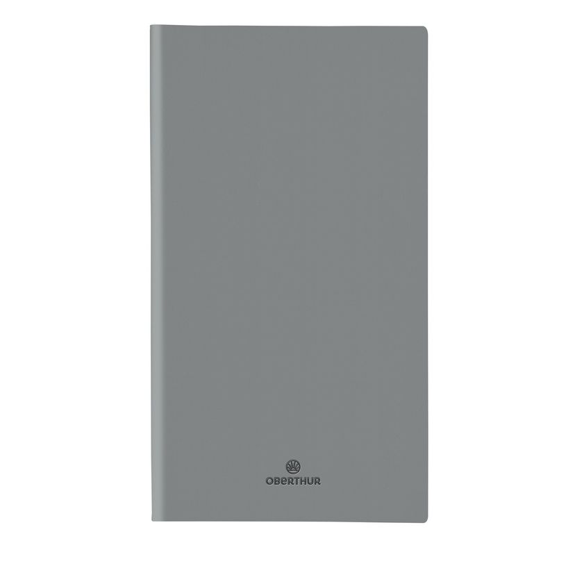 3664447155357-Agenda de poche spiralé Malmo - 1 semaine sur 2 pages - 9,5 x 17 cm - gris - Oberthur-P_405149327_1-0