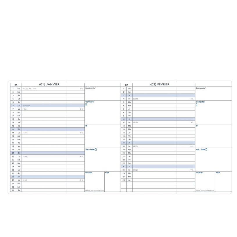 3371010480227-Agenda de poche Impala Minibest avec répertoire - 1 mois sur 1 page - 7,5 x 14 cm - orang-P_405149556_2-1