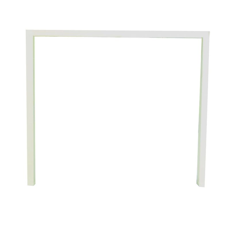 3253310370999-Bureau simple IRIS - L140 cm - Pieds blanc - plateau imitation noyer-P_405152208_2-1