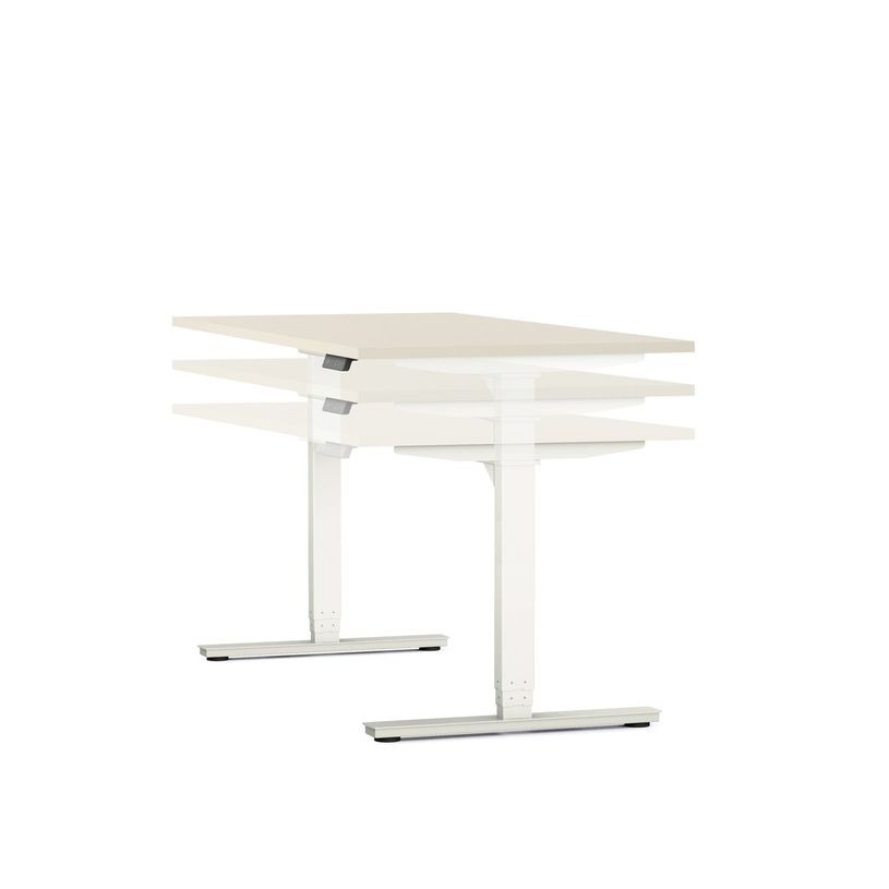 3617350004182-Bureau électrique AXEL -  bureau assis/debout  - L200 cm - plateau imitation chêne clair-P_405153372_2-1