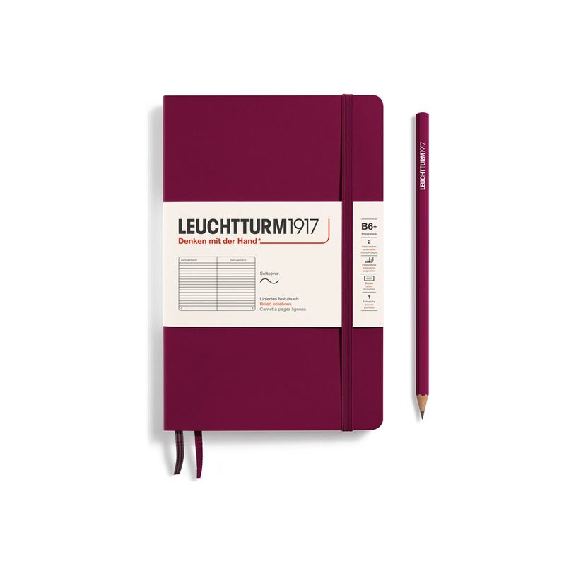 4004117551796-Leuchtturm1917 - Carnet de notes souple B6+ - ligné - bordeaux-P_405155285_1-0