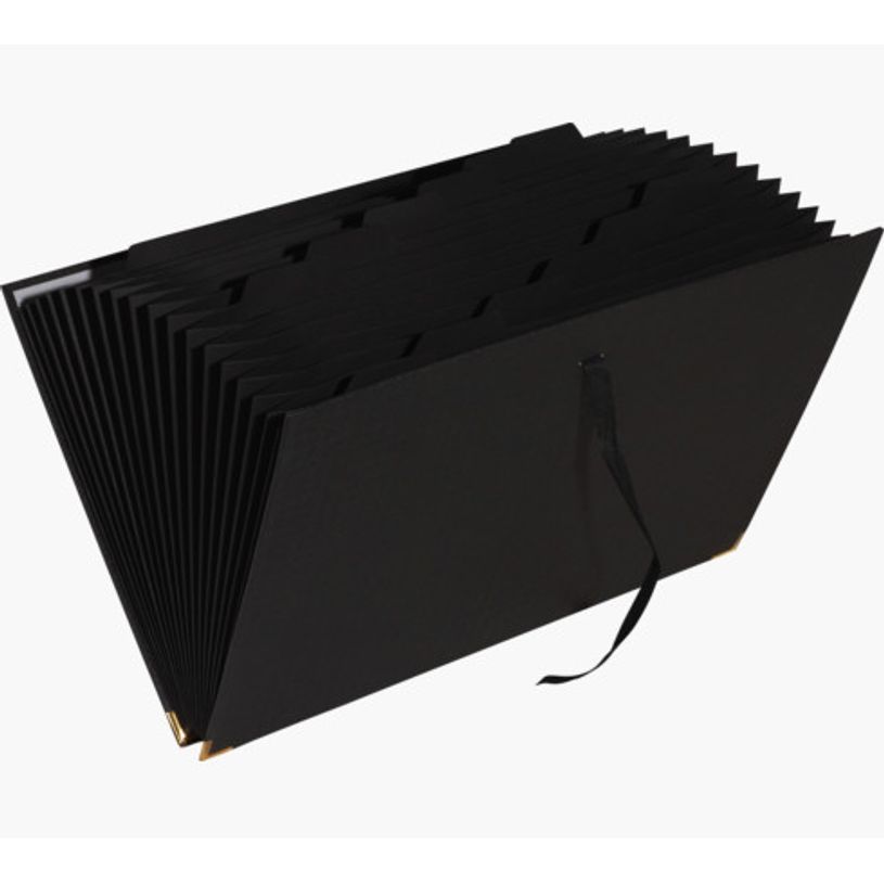3130630586012-Exacompta OfficeByMe - Trieur extensible 18 compartiments A4 - fermeture à ruban - noir-P_405156867_4-1