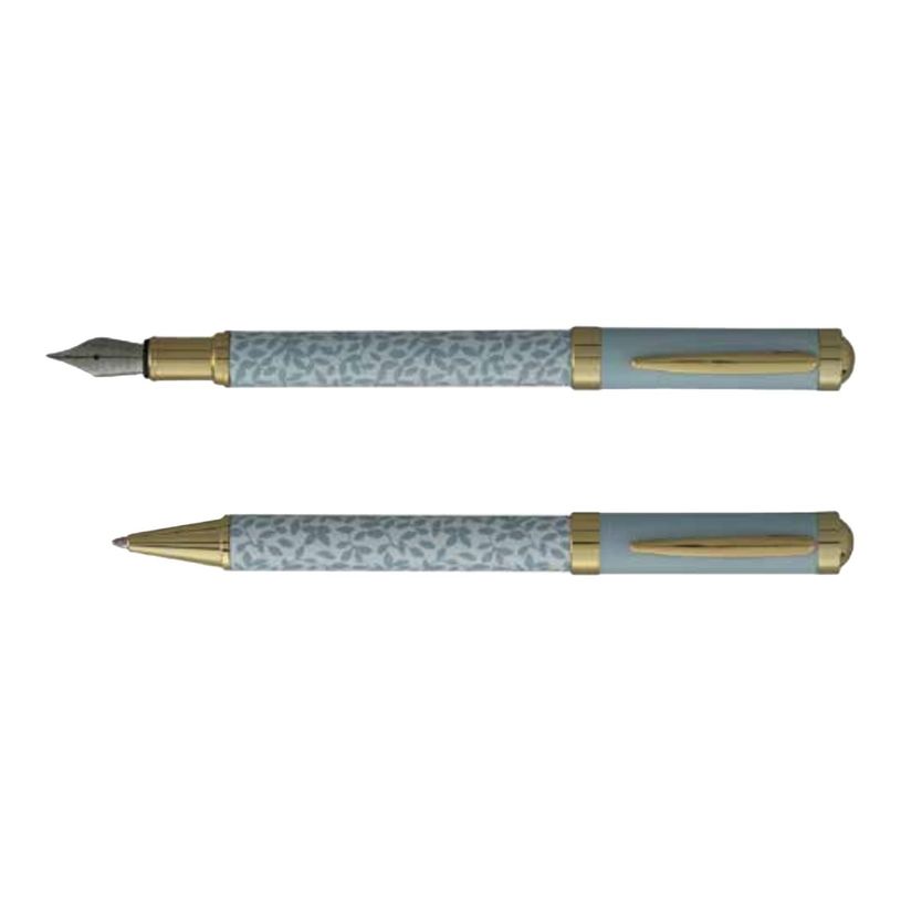 3219918262746-Enzo Varini Palazzo Maiolica - Parure de stylo à bille et stylo plume - fond blanc motif -P_405157282_1-0