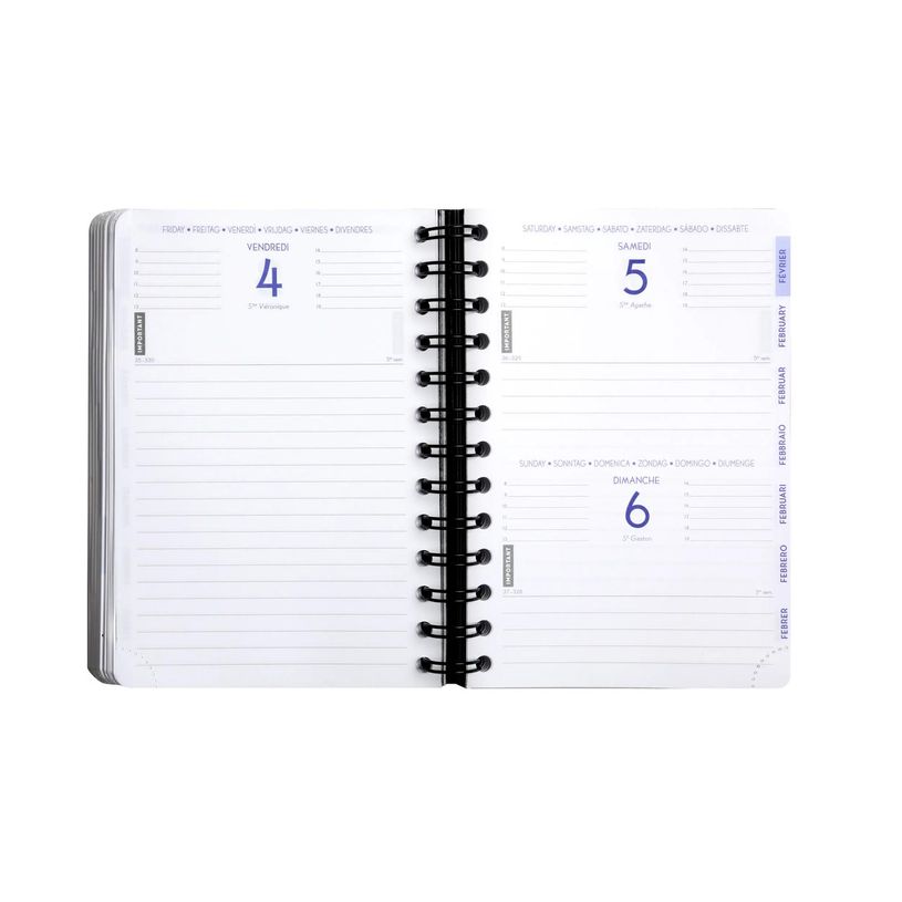 3660942027113-Agenda à spirale Black&Color - 1 jour par page - 12 x 17 cm - rose - Exacompta-P_405161254_10-2