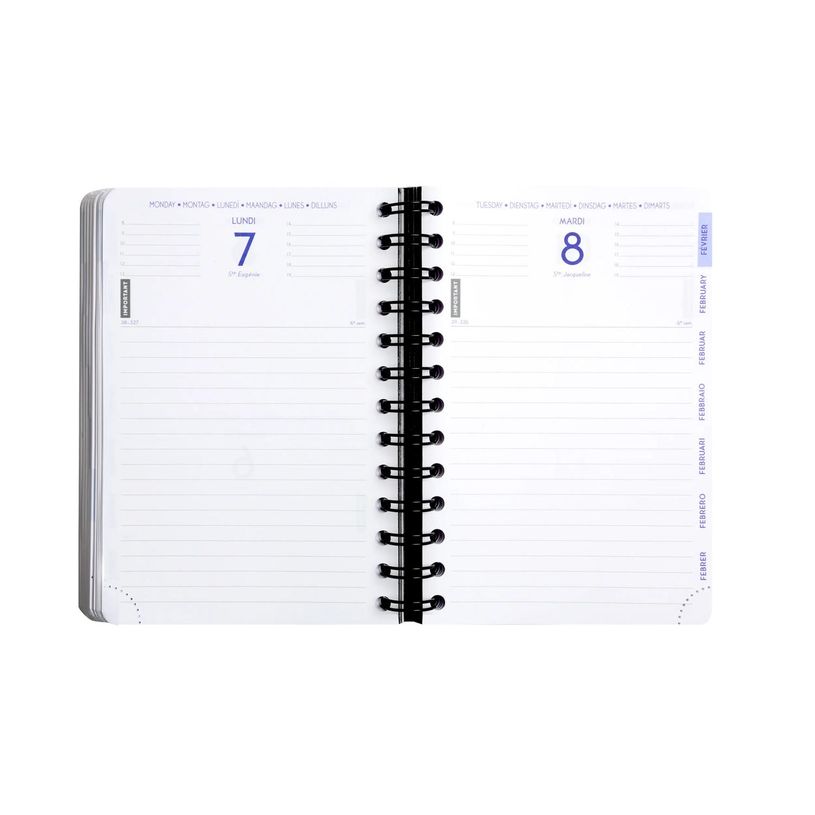 3660942027113-Agenda à spirale Black&Color - 1 jour par page - 12 x 17 cm - rose - Exacompta-P_405161254_9-1