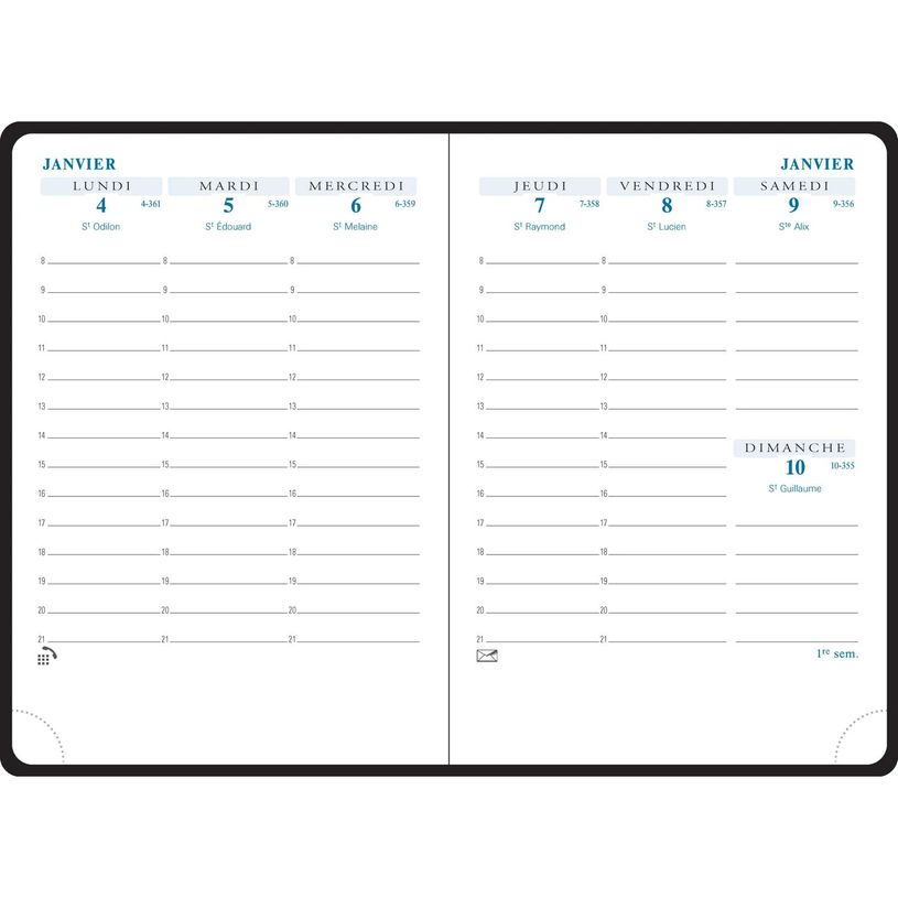 3660942084819-Agenda de poche Elise - 1 semaine sur 2 pages - 9 x 13 cm - bleu - Exacompta-P_405161282_2-1