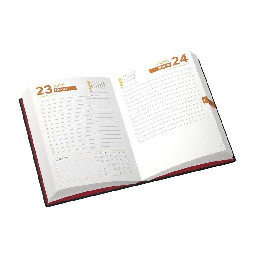 3147280283512-Agenda L'Etudiant - 1 jour par page - 12 x 18 cm - or rose - Hamelin-P_405161823_4-2