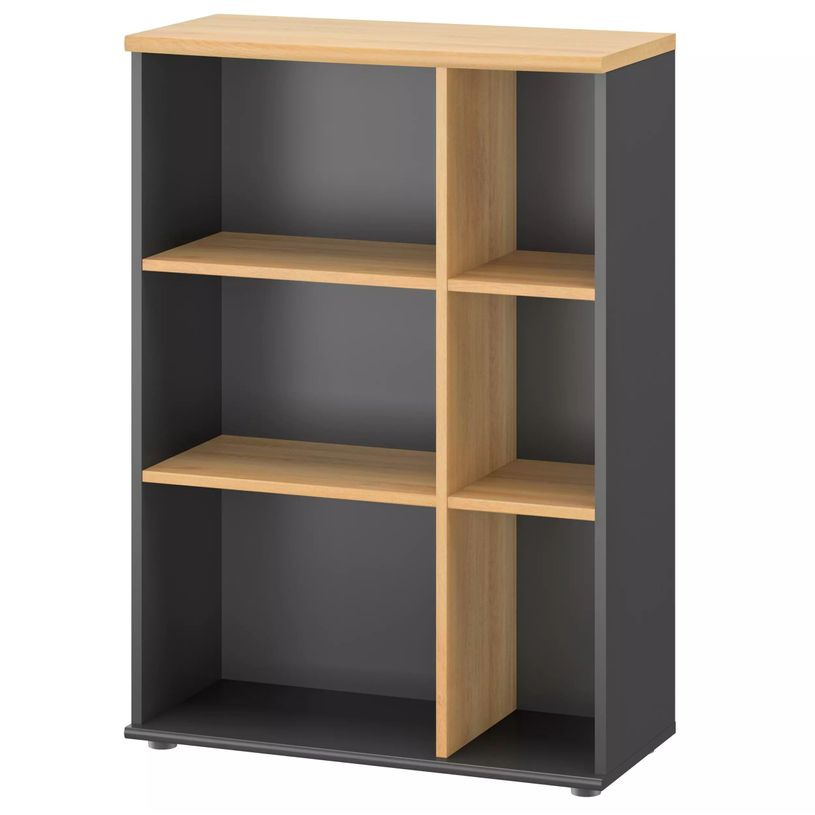 3483601225633-Rangement haut JAZZ+ - L80 x H112 x P39 - 6 niches - chêne du bocage-P_405165124_1-0