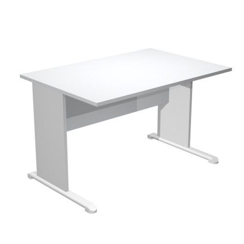 7331920000362-Bureau droit Trend - L120 - Pieds bois - plateau blanc-P_405165576_1-0