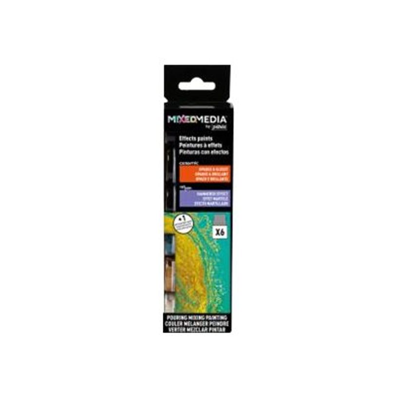 3167867645052-Pebeo Mixed Media Discovery - Set Ceramic - peinture - noir, turquoise, argent, or, rouge cer-P_405177357_1-0