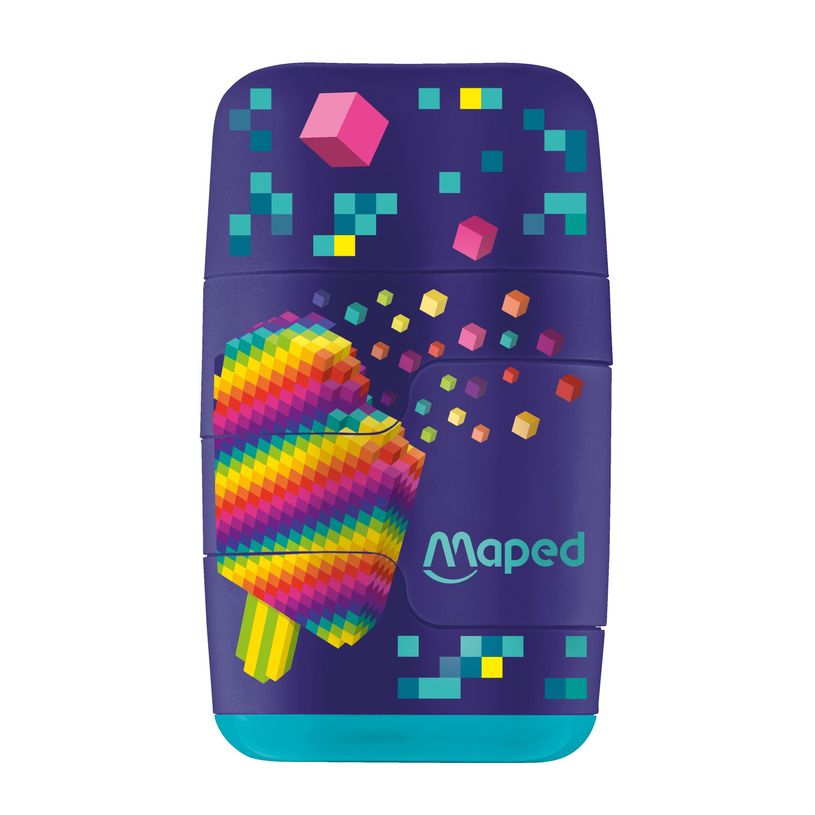 3154140492236-Maped Pixel Party - Taille-crayons gomme Connect 2 usages-P_405184375_1-0