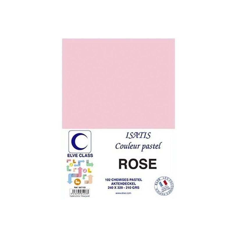 3416795612033-Elve Class Isatis -  102 chemises - 210 gr - 240 x 320 mm - rose pastel-P_405185517_1-0