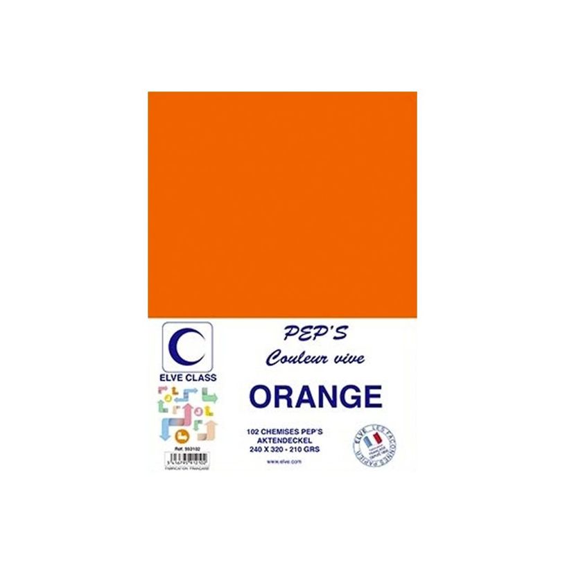 3416795912102-Elve Class Pep's -  102 chemises - 210 gr - 240 x 320 mm - orange vif-P_405185650_2-1