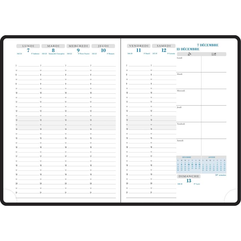 3660942086011-Agenda de bureau Sésame Horizons 20 Visuel - 1 semaine sur 2 pages - 15 x 21 cm - disponible dans différentes cou--2